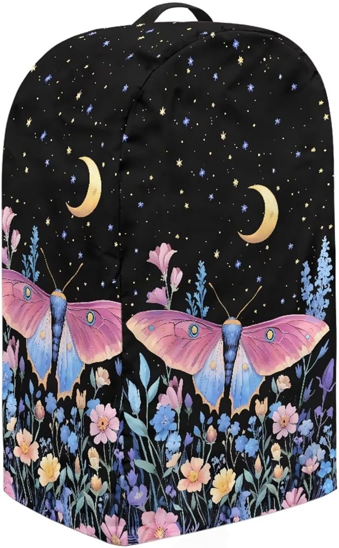 Butterfly Moon Blender Dust Cover, Drawstring Stand Mixer or Coffee Maker Appliance Covers, Anti Fingerprint Dust Proof Stain Resistant Blender Covers for Home Kitchen Decor