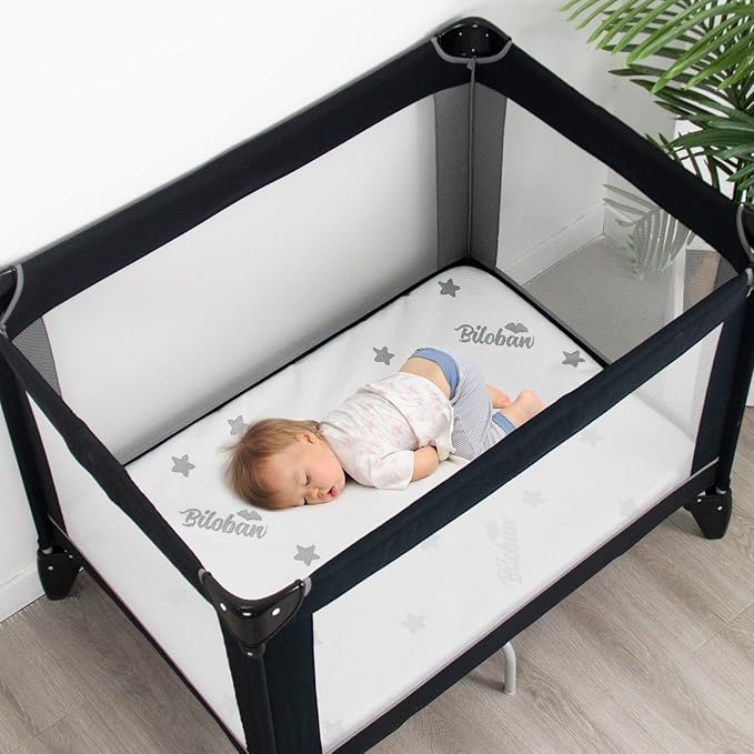 Bassinet Mattress Pad 25 x 36 Compatible with Dream On Me Nest/Zoom Portable/Zodiak, Pamo Babe Portable, Cosco Portable and Baby Trend, Waterproof Breathable Baby Foam with Removable Zippered Cover
