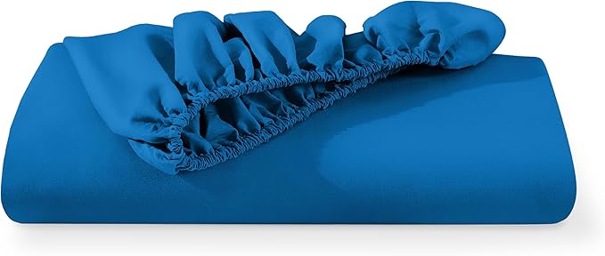 Bare Home Fitted Bottom Sheet Twin XL Size - Premium 1800 Microfiber - Ultra-Soft Hotel Luxury - Deep Pocket - Durable and Long Lasting (Twin XL, Medium Blue)