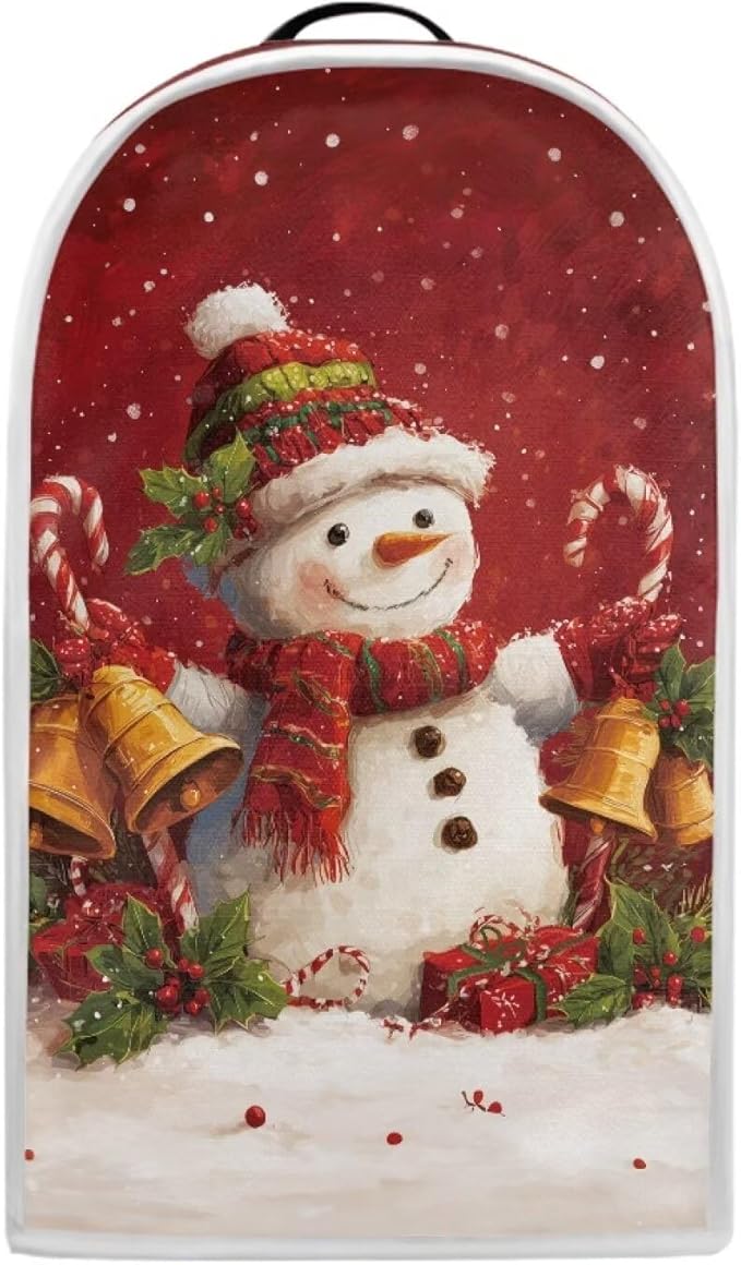 Snowman Blender Cover Dust Cover for Kitchen Cute Food Processor Dust Covers with Handle Easy to Install Protection Covers for Stand Mixer Juice Machine Christmas Decoration