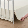 Full Bed Skirt - Bed Skirts 12 Inch Drop with Split Corners, Ivory Pleated Waffle Weave Bed Skirt, Tailored Dust Easy Fit, Machine Washable (12" Full)