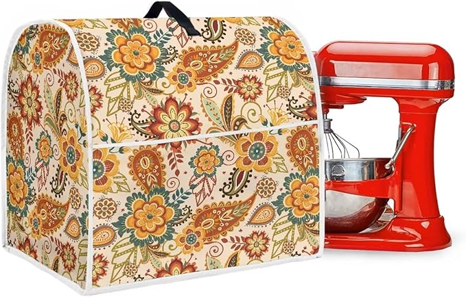 Boho Stand Mixer Cover 6-8Qt Mixer Cover Washable Anti-Stain Appliance Covers for Kitchen Counter Mixer Parts & Accessories Home Decoration