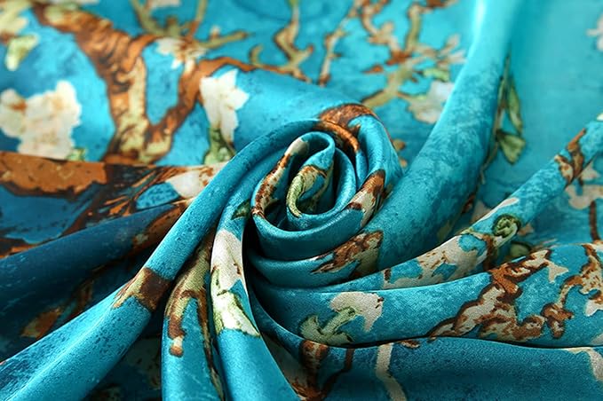 Fashion Scarves Scarf 100% Silk Feeling Scarf Silk Like Scarves Long Lightweight Sunscreen Shawls for Women