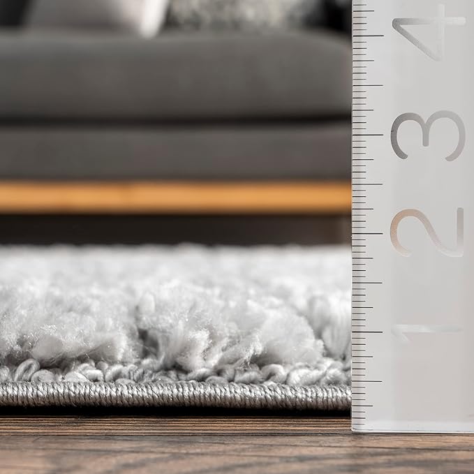 nuLOOM Risette Light Grey, 8'10" x 12', Geometric, Soft and Textured, High Traffic, Stain Resistant, Easy Clean, Durable Area Rug for Bedroom, Living Room, Dining Space, Den, Foyer, Entryway