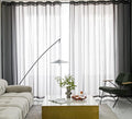 PI Black Sheer Curtains with Grommets,Hazy Sheer Voile Window Draperies for Home Decoration/Living Room 2 Panels (W52 X L108, Black)
