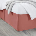 Nestl Pink Clay Full XL Bed Skirt - Full XL Size Bed Skirt 14 Inch Drop - Brushed Microfiber Bed Skirts - Hotel Quality Pleated Bed Skirt - Shrinkage & Fade Resistant