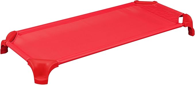 Sprogs Deluxe Heavy-Duty Childrens Standard 52"L Stackable Daycare Cot with Easy Lift Corners Cots for Preschool Kids Sleeping, Resting, and Naptime