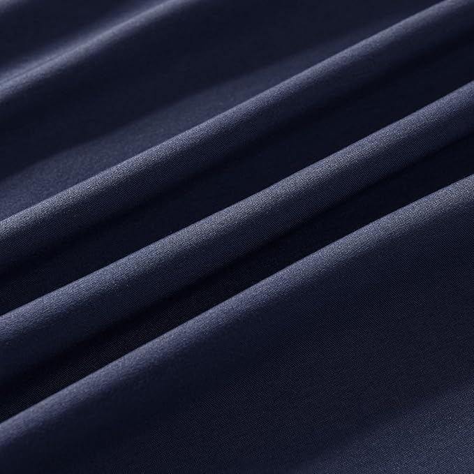 Bed Skirt King Size Ruffled Bed Skirt with Split Corners, 18 Inch Drop Dust Ruffle Bed Skirt with Platform, Blue (King - 18" Drop)