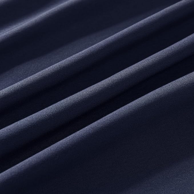 Bed Skirt Queen Size Ruffled Bed Skirt with Split Corners, 18 Inch Drop Dust Ruffle Bed Skirt with Platform, Blue (Queen - 18" Drop)