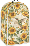 Birds Sunflower Print Blender Dust Cover, Stand Mixer or Coffee Maker Appliance Cover, Anti Fingerprint Polyester Dust Proof Stain Resistant Blender Cover for Home Kitchen