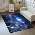 Outer Space Galaxy Carpet Area Rug for Boys Room - 6x9 ft Soft Non-Slip 3D Planet Universe Rug for Kids Bedroom & Living Room