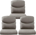 Outdoor Chair Cushions 3 Packs - Outside High Back Comfortable Thickened Pillow 22x24 with Zipper Cover for Patio Rocking Swivel Chairs Loveseat Sofa – Grey/Crescent