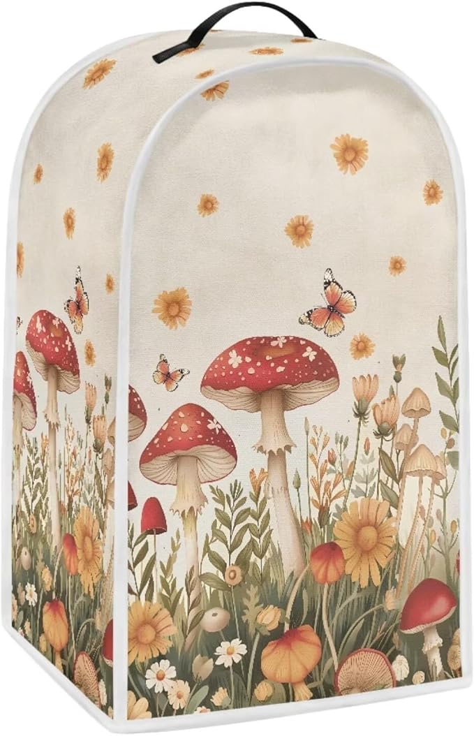 Mushroom Blender Cover for Kitchen Blender Dust Cover Reusable Food Processor Dust Cover Easy to Install Kitchen Appliance Cloth Cover Novelty Tabletop Decor Gift for Friends