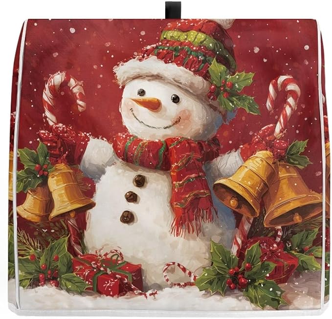 Christmas Stand Mixer Cover 6-8Qt Cute Mixer Cover Washable Anti-Stain Appliance Covers for Kitchen Counter Mixer Parts & Accessories Christmas Decor Gift for Holiday