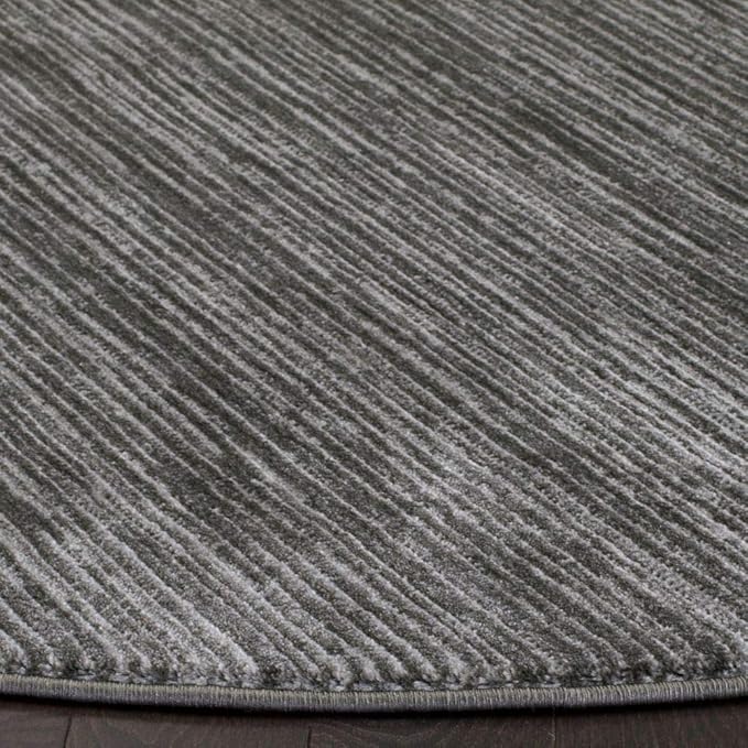 SAFAVIEH Vision Collection Area Rug - 11' Round, Grey, Modern Ombre Design, Non-Shedding & Easy to Clean, Ideal for Living Room, Bedroom, Dining Space (VSN606D)