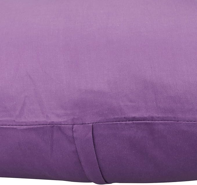 Thmyo 4-Pack 100% Cotton Comfortable Solid Decorative Throw Pillow Case, Square Cushion Cover Pillowcase Sublimation Blank Pillow Covers DIY Throw Pillowcase for Sofa(16x16 inch/ 40x40cm,Purple)
