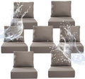 6" Thicker Outdoor Chair Cushion 7 Sets - 24" *24" *6" Waterproof Patio Furniture Cushions with Removable Cover, 28D High Density Sponge Filling Thicken Outdoor Patio Cushions - Grey