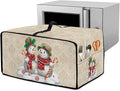 Air Fryer Toaster Oven Dust Cover Protective Microwave Oven Cover Small Appliance Protector Decorations Kitchen Accessories for Christmas, L, Snowman Candy Cane Floral Pattern Beige