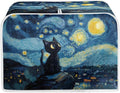 Black Cat Galaxy Toaster Cover 4 Slice Oven Cover Dustproof Kitchen Small Appliance Protector Toaster Dust Covers for Kitchen Counter, M, Blue