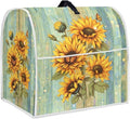 Sunflower Stand Mixer Cover Green Wood Grain Mixer Cover Dust Cover Compatible with 4.5-5 Quart Kitchen Mixer Anti-Stain Anti-Static Appliance Cover with Top Handl and Pockets