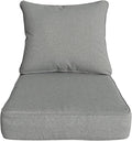 Goodgoods 24x24 inch Outdoor/Indoor Deep Seat Patio Cushion Set of 1 Resilient Foam Filling Water Repellent Stain-Resistant UV Resistant Weather Resistant Deep Seat Bottom Light Gray