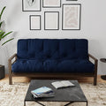 Royal Sleep Products by The Futon Factory 6 inch Foam Futon Mattress - Solid Navy Cover - Twin Size - CertiPUR Certified Foams - Made in USA - Replacement Mattress - (Frame not Included)
