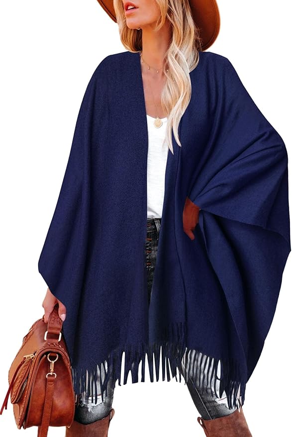 Breezy Lane Women's Shawl Wraps Warm Poncho Ruana Wrap Cardigan
