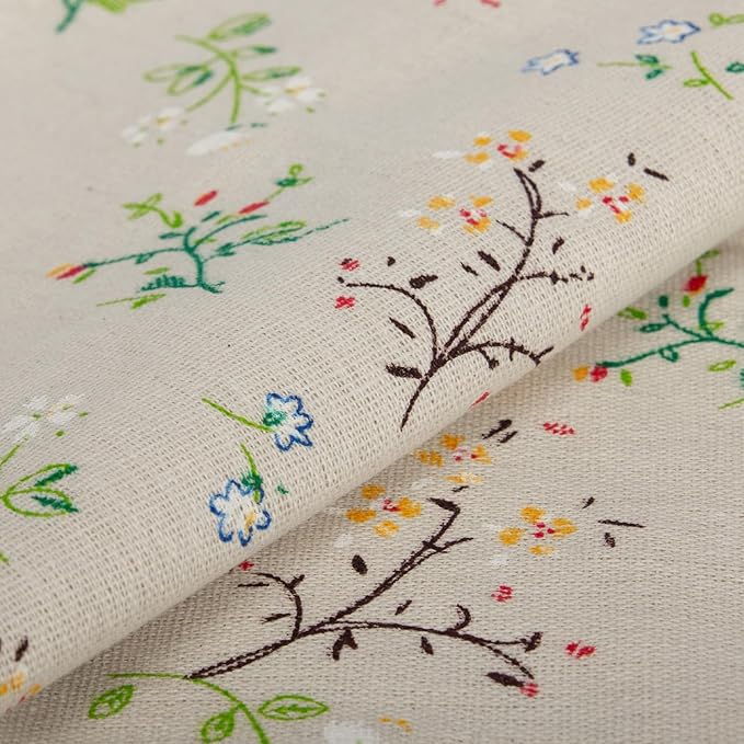 Spring Flower Lumbar Throw Pillow Cover 12x 20 Set of 2, Embroidered Branch Farmhouse Neutral Linen Pillow Cushion Cases, Decorative Pillows for Bed, Outdoor Couch Bedroom Car Green
