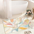 2x3 Colorful Entryway Area Rug Blue White Pink Yellow Bathroom Rug Non Slip Machine Washable Low Pile Small Carpet Kitchen Bedroom Door Mat Entrance