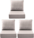 Luxury Outdoor Seat Cushion Set-22 x 24 x 6 Inch Outdoor Chair Cushions with Water Resistant & Removable Cover Outdoor Cushions for Patio Furniture Chair Sofa Couch