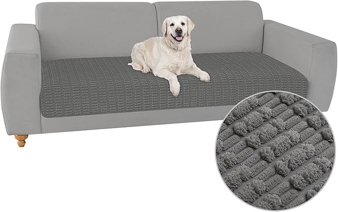 Foxdecor Couch Cover Sofa Covers Washable, Dog Bed Cover Couch Covers for 3 Cushion Couch Sofa Pet Friendly, Dog Couch Cover Furniture Covers for Pets.(Dark Grey 32x82 inch)