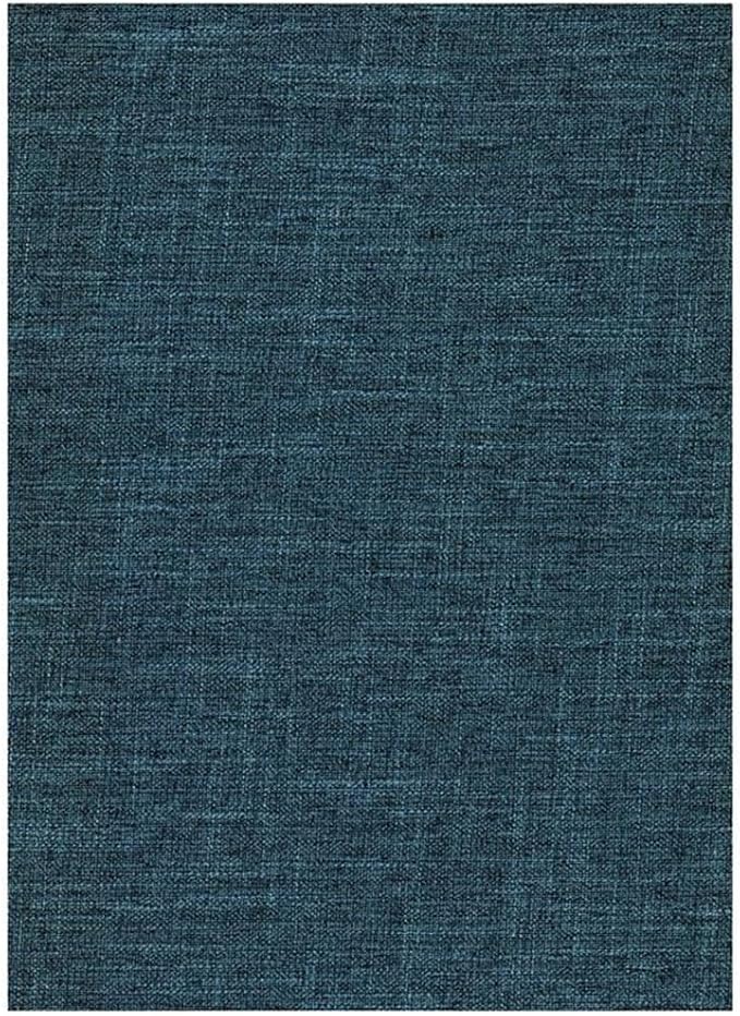 BOWERY HILL Modern Full-Size Linen Fabric Futon in Aqua Blue-Frame Not Included