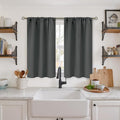 BGment Short Blackout Curtains 40 Inch Length for Kitchen Window - Small Drapes with Rod Pocket Privacy Darkening for Rv Bathroom Cafe Over Sink, 2 Panels, 34 X 40 Inch