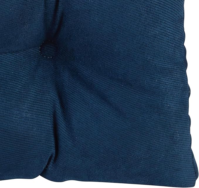 Klear Vu Gripper Overstuffed Universal Non-Slip Dining Chair Cushions for Kitchen Decor or Office Use, U-Shaped Skid-Proof Seat Pad, 17x17 Inches, 2 Count (Pack of 1), Linear Indigo Blue