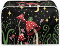 ZFRXIGN Butterfly Mushroom Toaster Cover 4 Slice Wide Slot Toaster Dust Covers Oven Cover Moon Night Kitchen Small Appliance Cover with Top Handle Home Decor Galaxy Frog