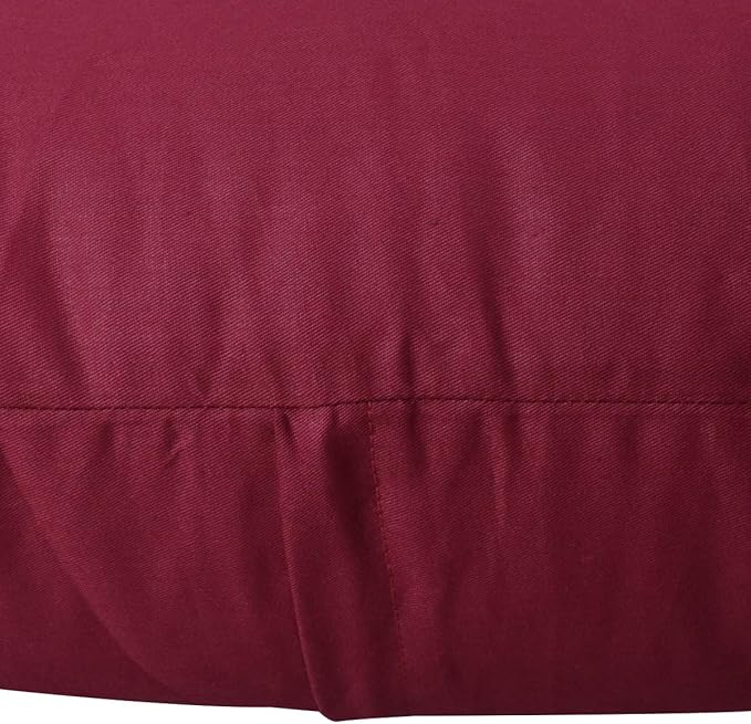 4-Pack 100% Cotton Comfortable Solid Decorative Throw Pillow Case Square Cushion Cover Pillowcase Sublimation Blank Pillow Covers(Cover Only,No Insert)(20x20inch/50x50cm, Wine red)