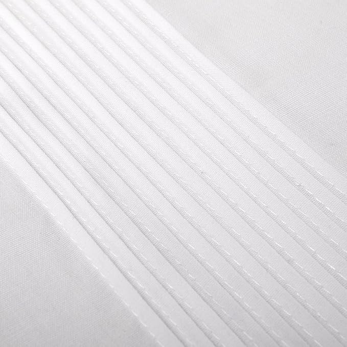 Valea Home Bed Skirt with Stitch on White Dust Ruffle with Split Corners, Durable Elegant Luxury Bedskirt King 14-inch Tailored Drop