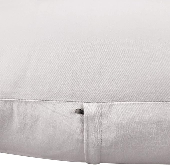 4-Pack 100% Cotton Comfortable Solid Decorative Throw Pillow Case,Thmyo Square Cushion Cover Pillowcase Sublimation Blank Pillow Covers DIY Throw Pillowcase(20x20 inch/ 50x50cm,Light Silver Grey)