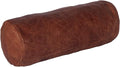 Neck Roll Pillow Cushion Cover, 24x5 Inch Full Moon Round Bolster Pillow Case, Cylinder Soft Lambskin Leather Pillowcase for Head, Spine & Neck Support During Sleep - Tan Artical Pack of 1