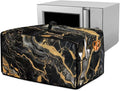 Air Fryer Toaster Oven Dust Cover Dustproof Modern Design Convection Oven Cover with Side Pockets for Small Kitchen Appliances, S, 14.5 x 18.5 x 9 Inches, Black Gold Marble