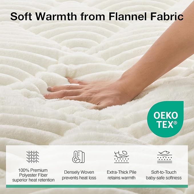 Novilla California King Mattress Topper - Cloud-Like Softness Mattress Pad with Plush Flannel, Electric Blanket Alternative for Cold Sleepers, Deep Pocket 8-21 Inch, Machine Washable
