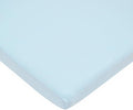 American Baby Company 15" x 33" Fitted Bassinet Sheet, 100% Natural Cotton Jersey Knit, Baby Blue, Soft Breathable, for Boys and Girls