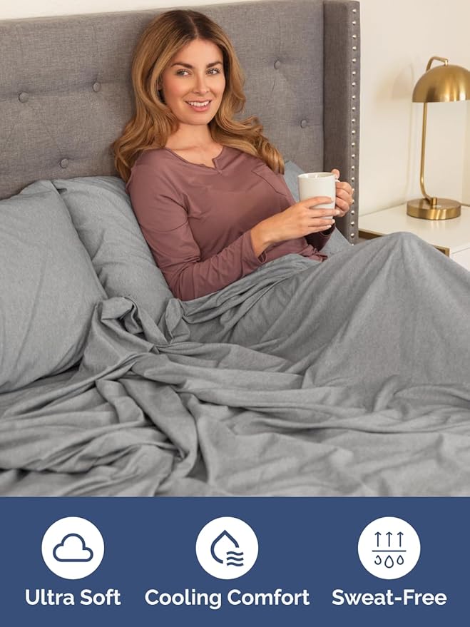 Extra Deep Queen Fitted Sheet - Hotel Luxury Single Fitted Sheet Only - Easily Fits 18 inch to 24 inch Mattress - Ultra Soft, Wrinkle Free w/Extra Deep Pockets - Breathable & Comfy - Heathered Grey