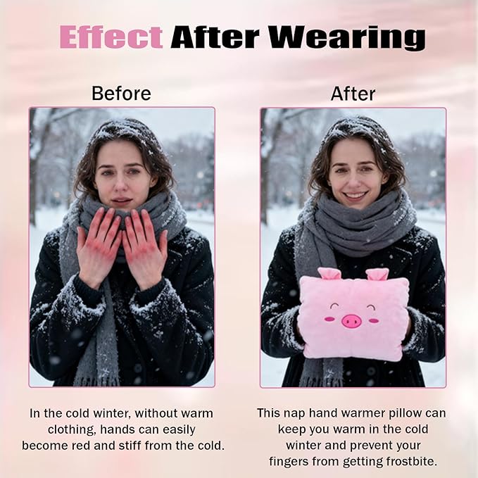 Kids Cartoon Hand Pillow Hand Warmer,Multifunction Home Animal Doll Plush Muffs Cartoon,Soft Cotton,for Napping,Travel Essentials (model7)