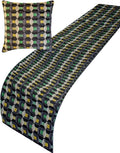 The HomeCentric Green Bed Runner for King/Queen/Twin Velvet Decorative Bed Scarf 53"x18" Bed Runner Without Pillow Cover, Geometric Bed Scarf Bedroom Décor Accent - Green Patterns