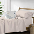 Mayfair Linen 500 Thread Count Twin XL Cotton Sheets - 3 PC Twin XL Size Bed Sheet Set Cotton (Taupe), Soft, Cooling, Sateen Hotel-Quality 16" Deep Pocket Bedsheet for Hot Sleepers (Fits 18" Mattress)