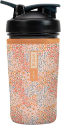Sok It BotlSok Protein Blender Shaker Bottle Sleeve Insulated Neoprene Cover (Dainty Florals, Fits 24oz Blender)