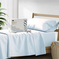 Mayfair Linen 100% Cotton Twin XL Sheet Set - 500 Thread Count Sheets Twin XL Size 3 PC Set (Light Blue), Soft, Cooling, Hotel-Quality 16" Deep Pocket Sateen Weave Cotton Bedsheet for Dorm Room