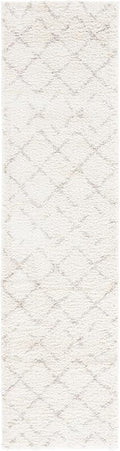 SAFAVIEH Arizona Shag Collection Runner Rug - 2'3" x 18', Ivory & Beige, Moroccan Boho Design, Non-Shedding & Easy to Clean, Ideal for Ideal for Living Room, Hallway, Foyer, Bedroom (ASG743A)