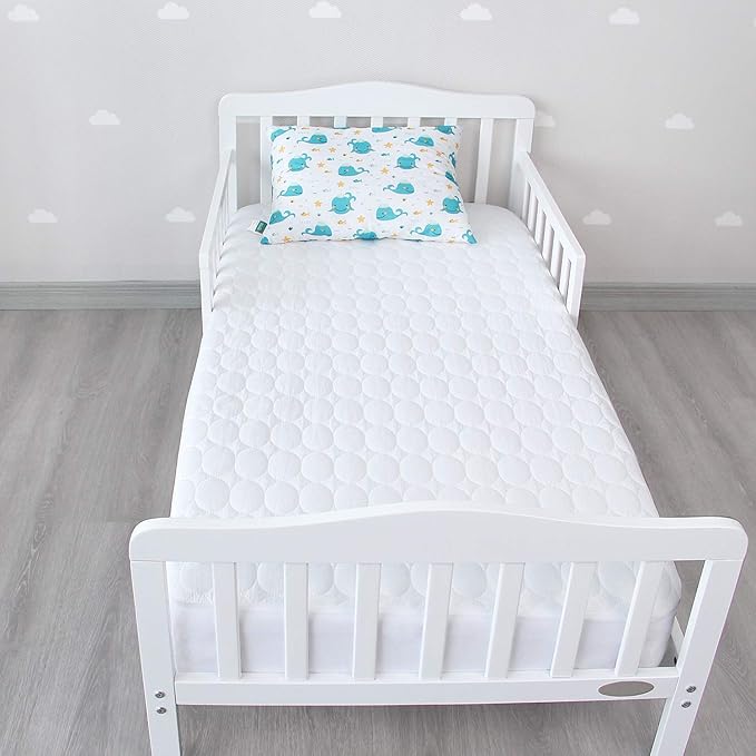 Crib Sheets and Waterproof Crib Mattress Protector 4 Pack Set,Waterproof Crib Sheets Mattress Pad Cover for Baby Boys and Girls, Grey